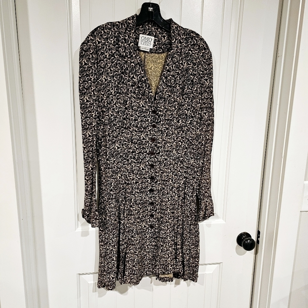 Designer Norma Kamali Dress Long Sleeve Nice Design Sz 8 - Picture 3 of 12
